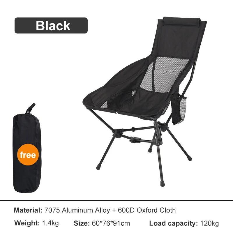 Portable Camping Chair | Lightweight | Foldable Headrest | One Size