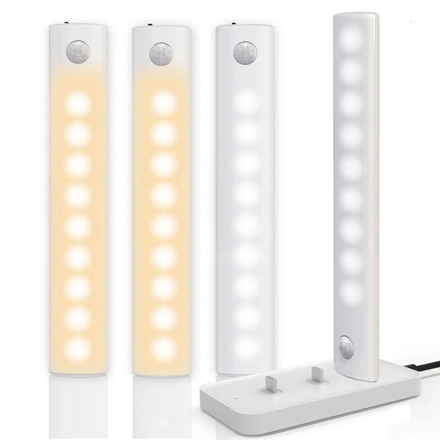 Under Cabinet Lights 1/3/5/6pcs, Motion Sensor Rechargeable Battery Operated 2 Colors LED Light for Closet, Kitchen, Bathroom from PriceLows™