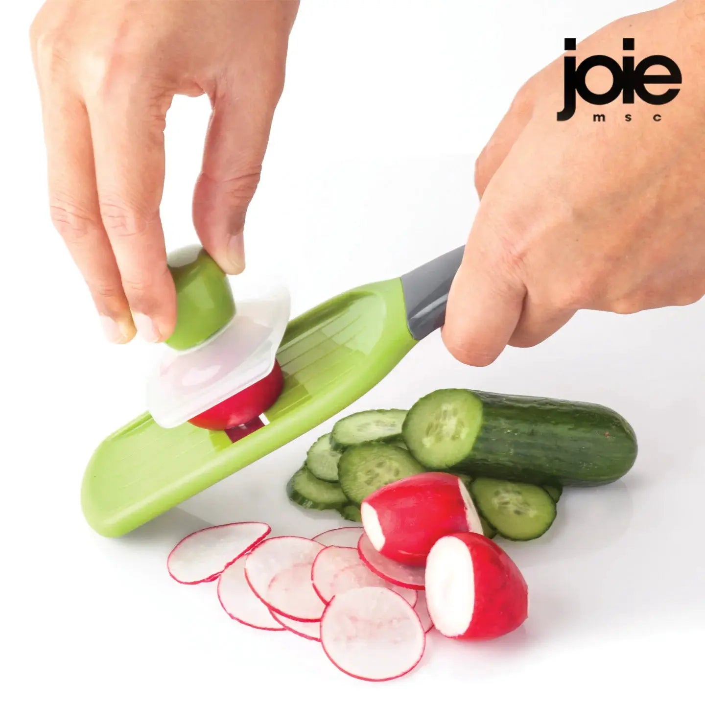 Mini Mandoline Slicer | Stainless Steel Blade | Safety Guard