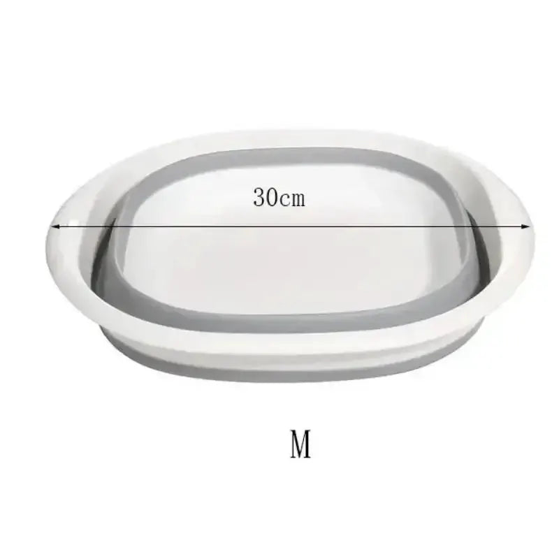 Foldable Foot Bath Tub | Thick Plastic | Portable Basin | 30.5 Cm Size