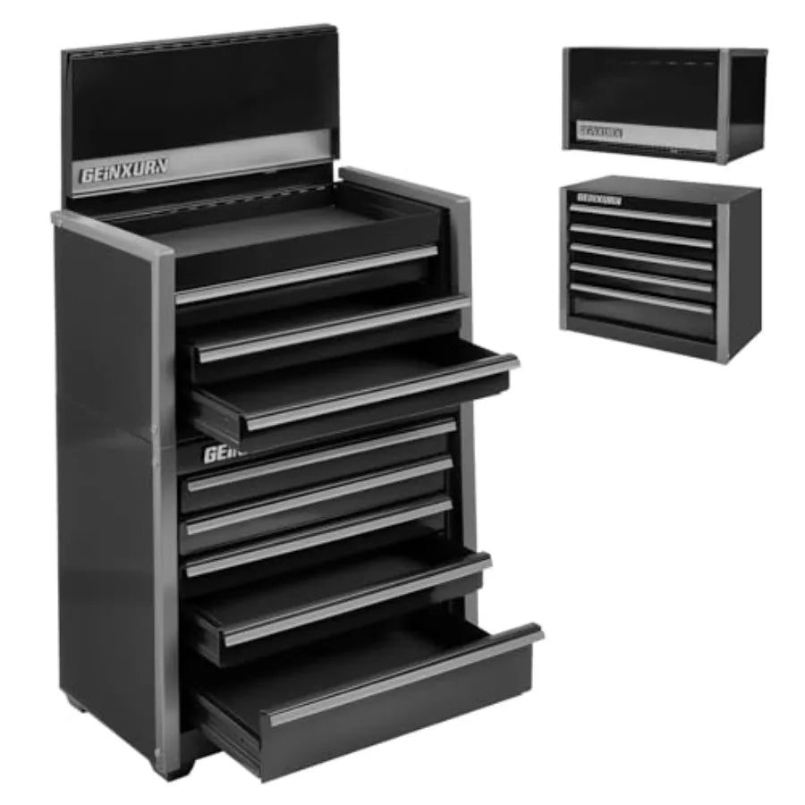 8-Drawer Rolling Tool Box, Heavy Duty Micro Roll Cab Steel Stackable Tool Chest with Lockable Drawers, 2-in-1 Large and Compact from PriceLows™