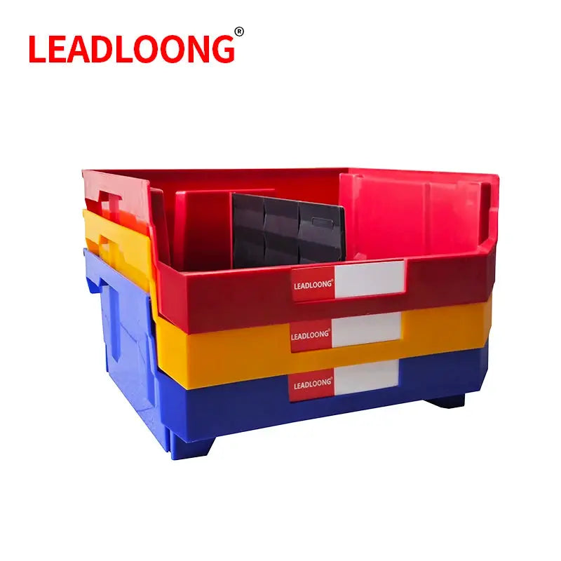 LEADLOONG 3pcs V7 Large Storage Parts Bin 377*422*180 mm/14.84*16.61*7.09 inch Heavy Duty Stackable Plastic Part Box for Garage from PriceLows™