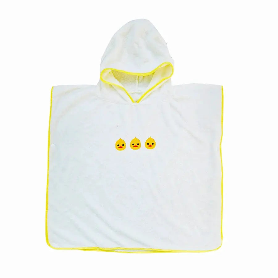 Hooded Baby Bath Towel | Coral Velvet | Cartoon Embroidery | Age 1-3 Years
