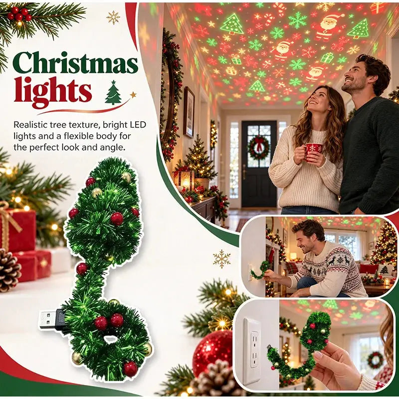Christmas Projection Lamp | USB | 6 Patterns | Star Shape