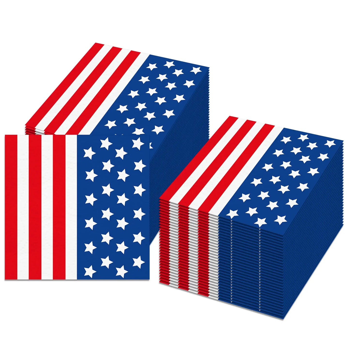 American Independence Day Napkins | Disposable Paper | 20 Pack | Red White Blue