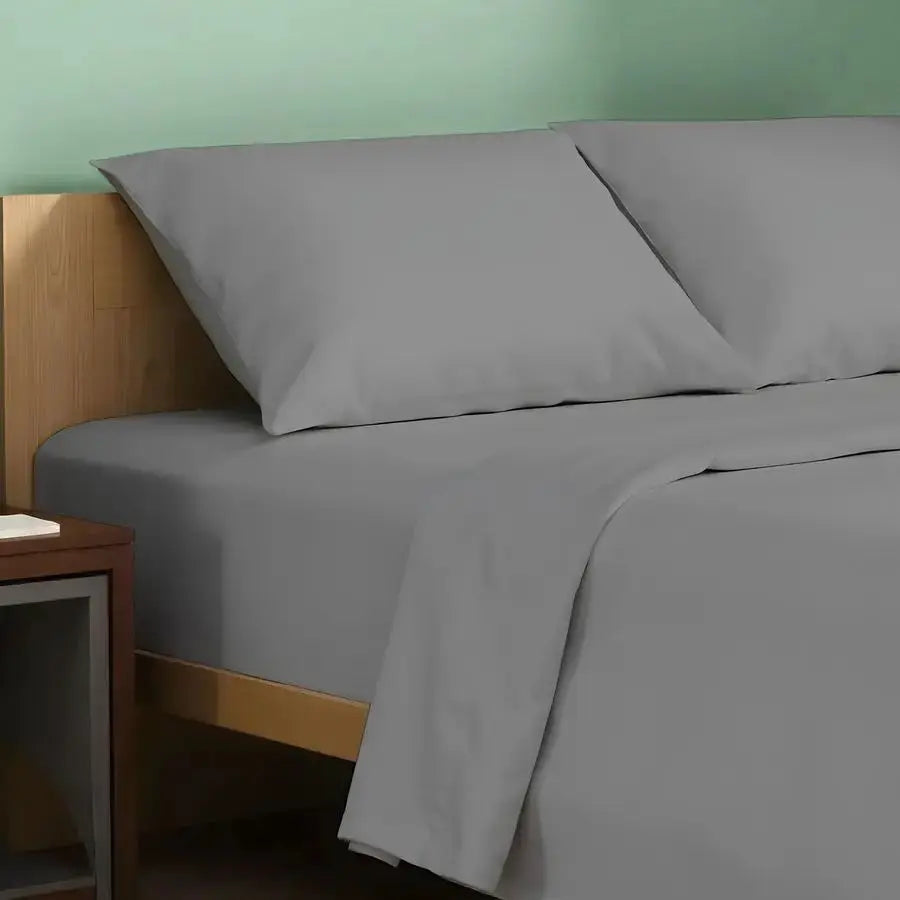 100 Organic Cotton Sheets King Size 4 PC Organic Cotton King Percale Weave Sheet Set, Soft, Cooling, Crisp amp Breathable, 16 De from PriceLows™