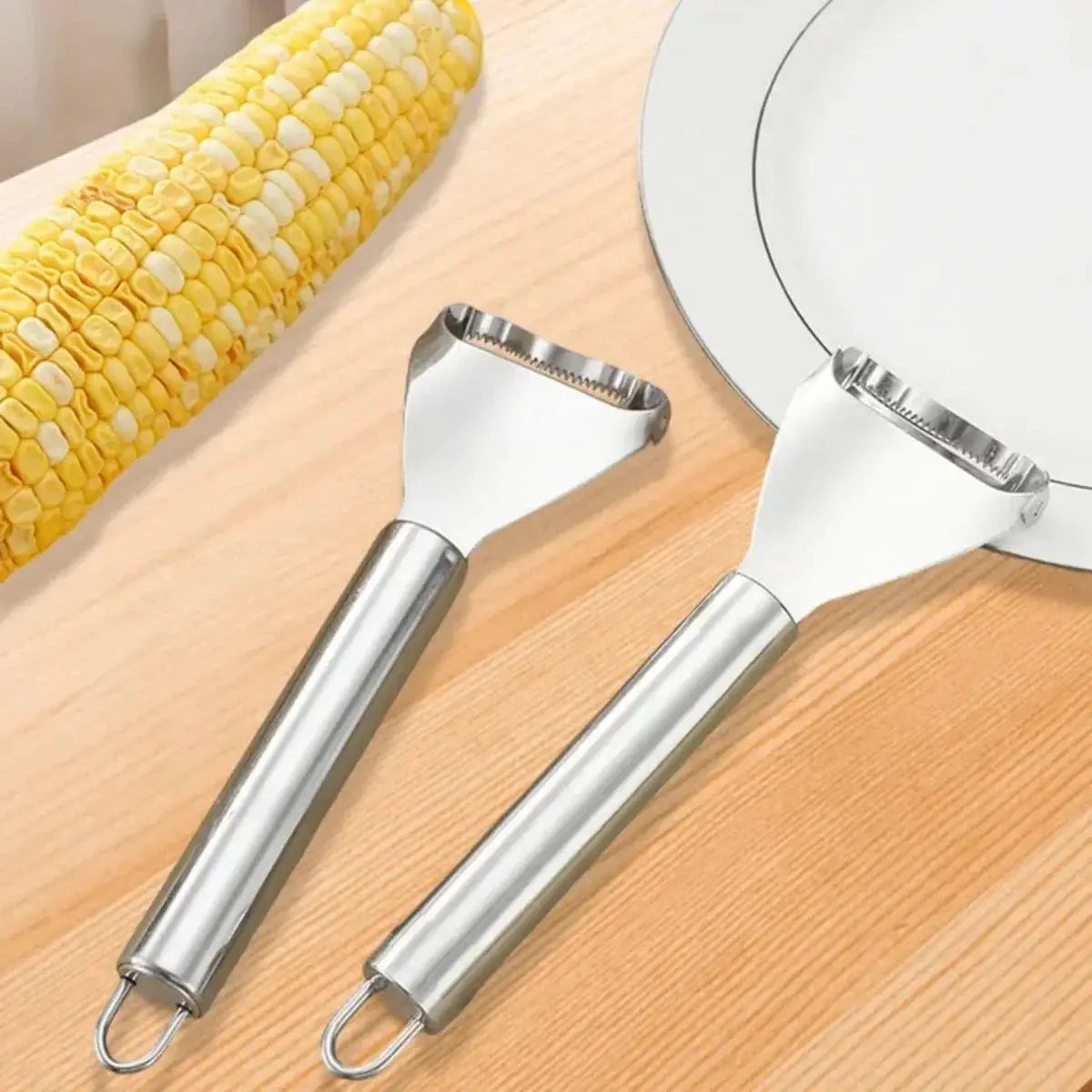 Stainless Steel Corn Peeler Serrated Corn Stripper Peelers Cob Shaver Planer Thresher Cutter Kitchen Fruit Vegetable Gadget Tool from PriceLows™