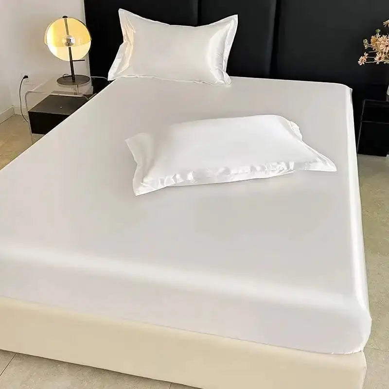 Satin Fitted Sheet | 100 Polyester | Elastic | King Queen Full