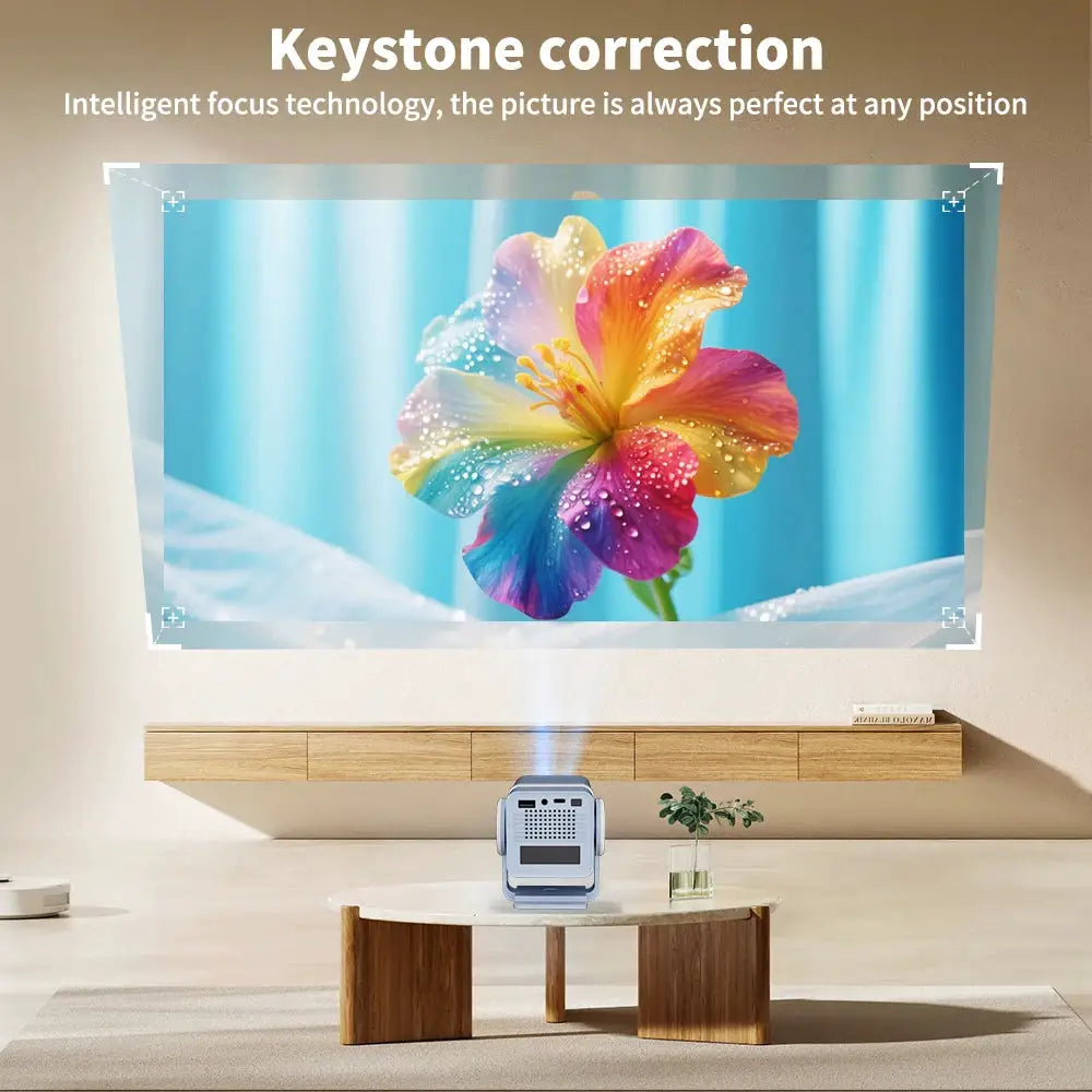 Portable Smart Projector | Android 13 | 260 ANSI Lumens | WiFi BT 5.0