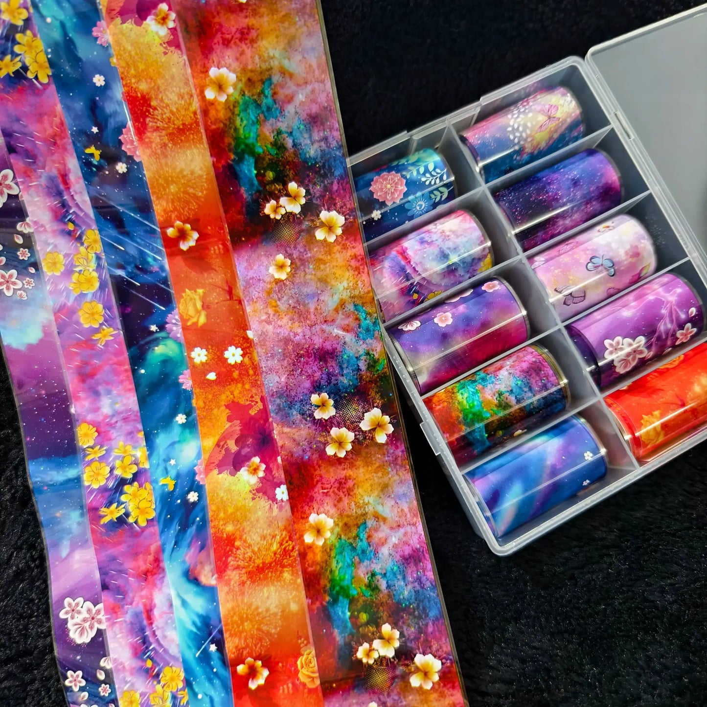 10Rolls Halloween Flower Plaid Angel Marble Bow Nail Foils Transfer Paper Nail Art Stickers Decal Nails Decoration from PriceLows™