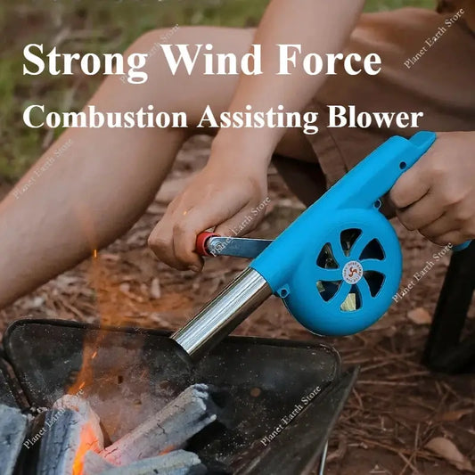 Hand Cranked BBQ Air Blower | Portable | BBQ Grill Accessory | One Size