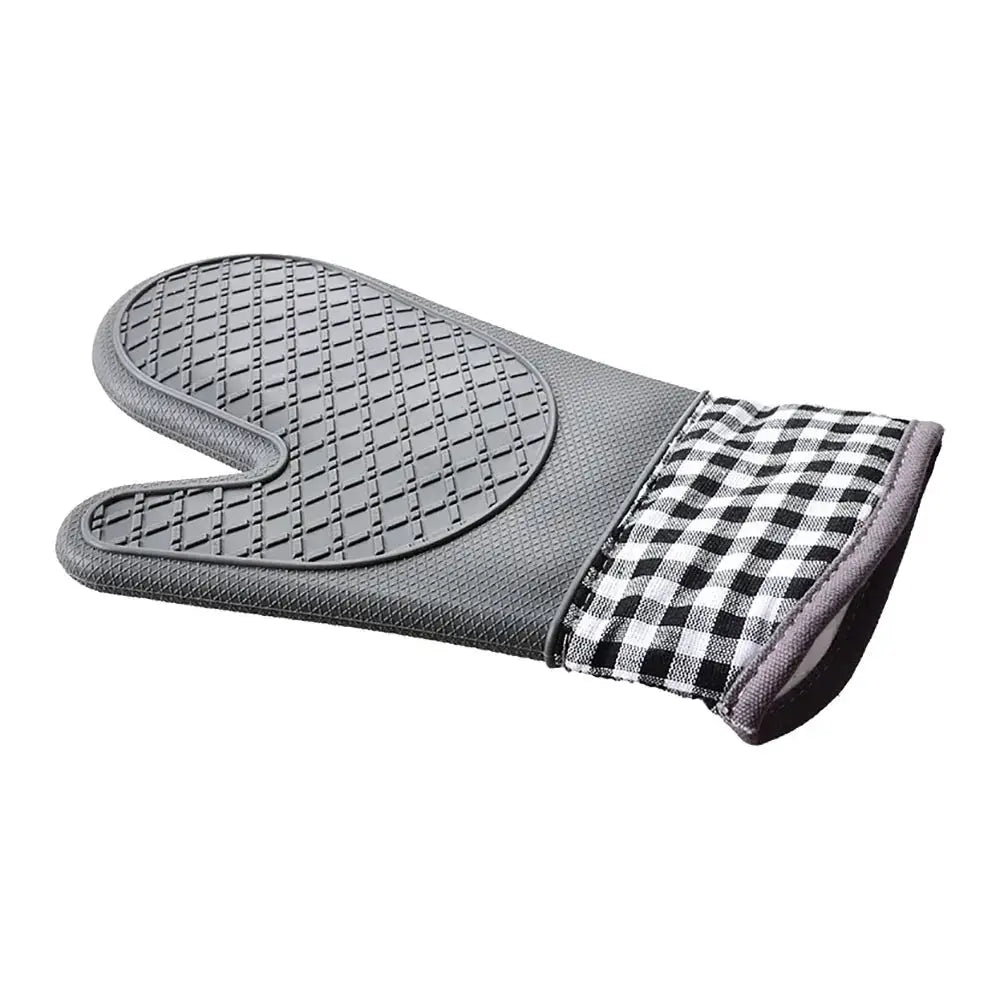Silicone Oven Mitt | Heat Resistant | Non Slip | Black Gray