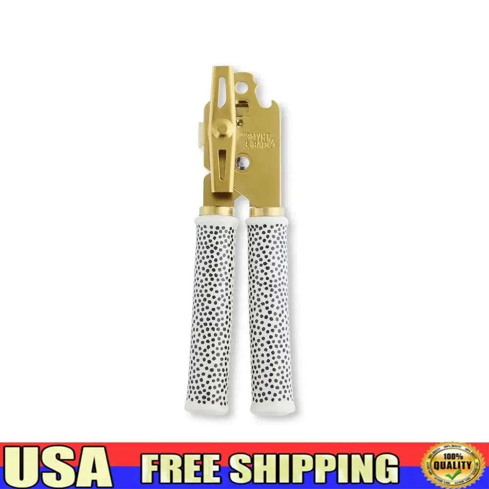 Can Opener Durable Metal Ceramic Dot Handle Comfort Grip Non Slip Easy Use Kitchen Tool Canned Vegetables Fruits Beans from PriceLows™