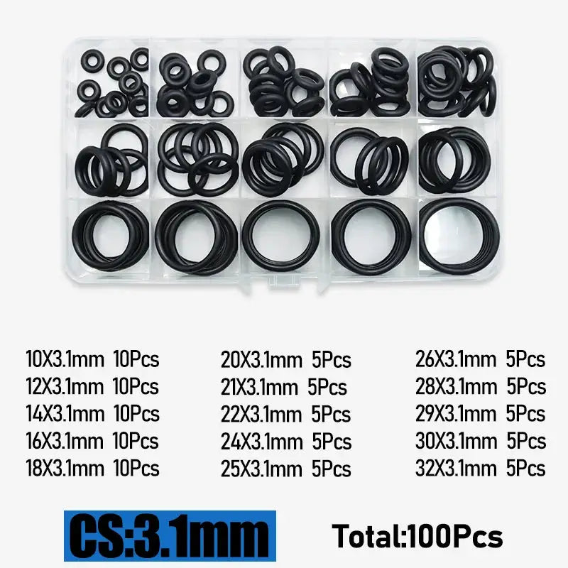 O Ring CS 1.0 1.5 to 4.0mm Sealing Washer Nitrile Rubber O-ring Faucet Plumbing Gaskets Oil Resistant High Temperature Oring Kit from PriceLows™