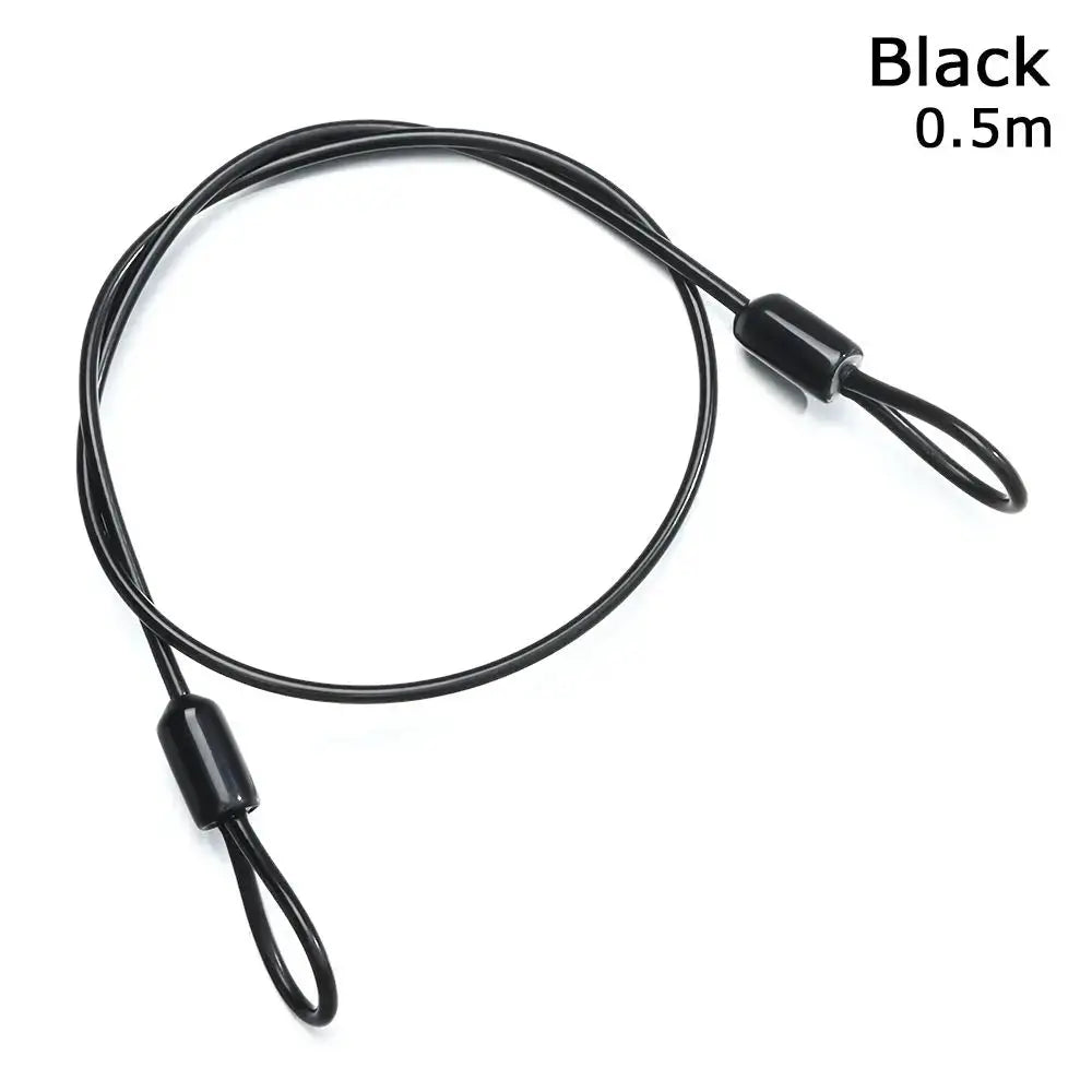 0.5/1/2Meters Security Safety Rope Anti-theft Ropes Cycling Strong Wire Bicycle Lock Wire Steel Cable Lock Road Bike Lock from PriceLows™
