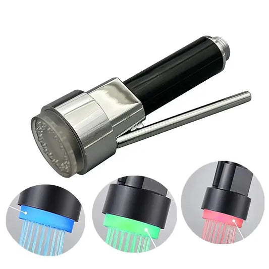 Modern Kitchen Faucet Sprayer Spring Sink Faucets Dual Spouts with LED Light from PriceLows™