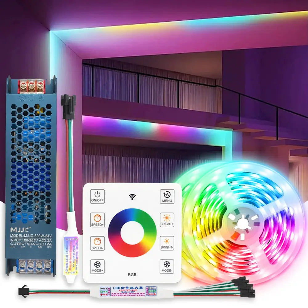 RGBIC COB LED Strip WS2811 24V 480 Diodes 5M 10M 15M 20M RGB IC Chasing Effect Lights Tape Diode Ribbon Lamp for Room Decoration from PriceLows™
