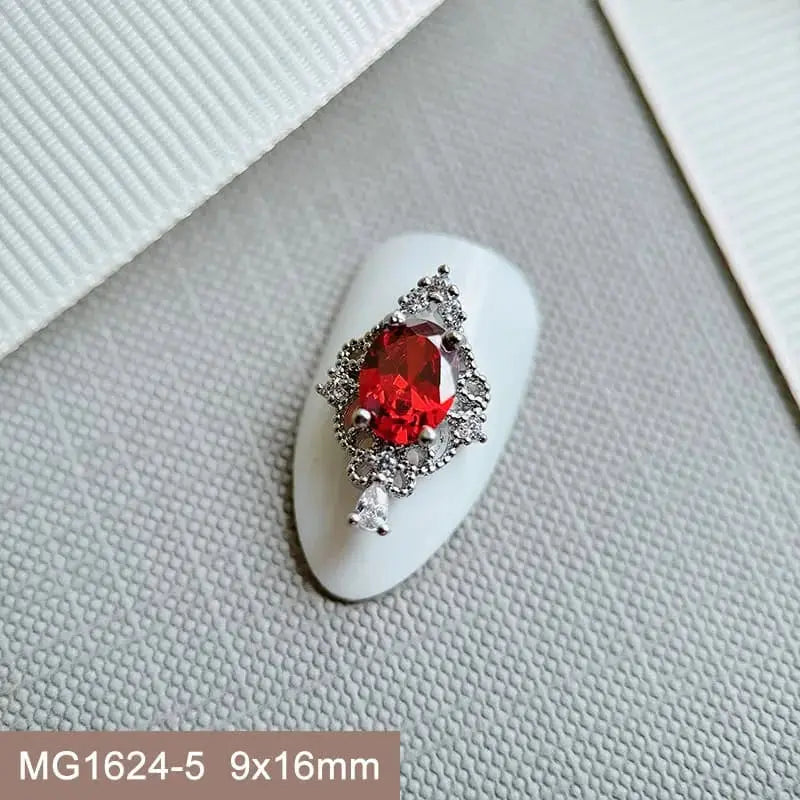 10pcs Luxury Flower Laurel Wreath Zircon Metal Nails Jewelry Decorations DIY Wearing Nail Art Accessories Charms Parts Supplies from PriceLows™