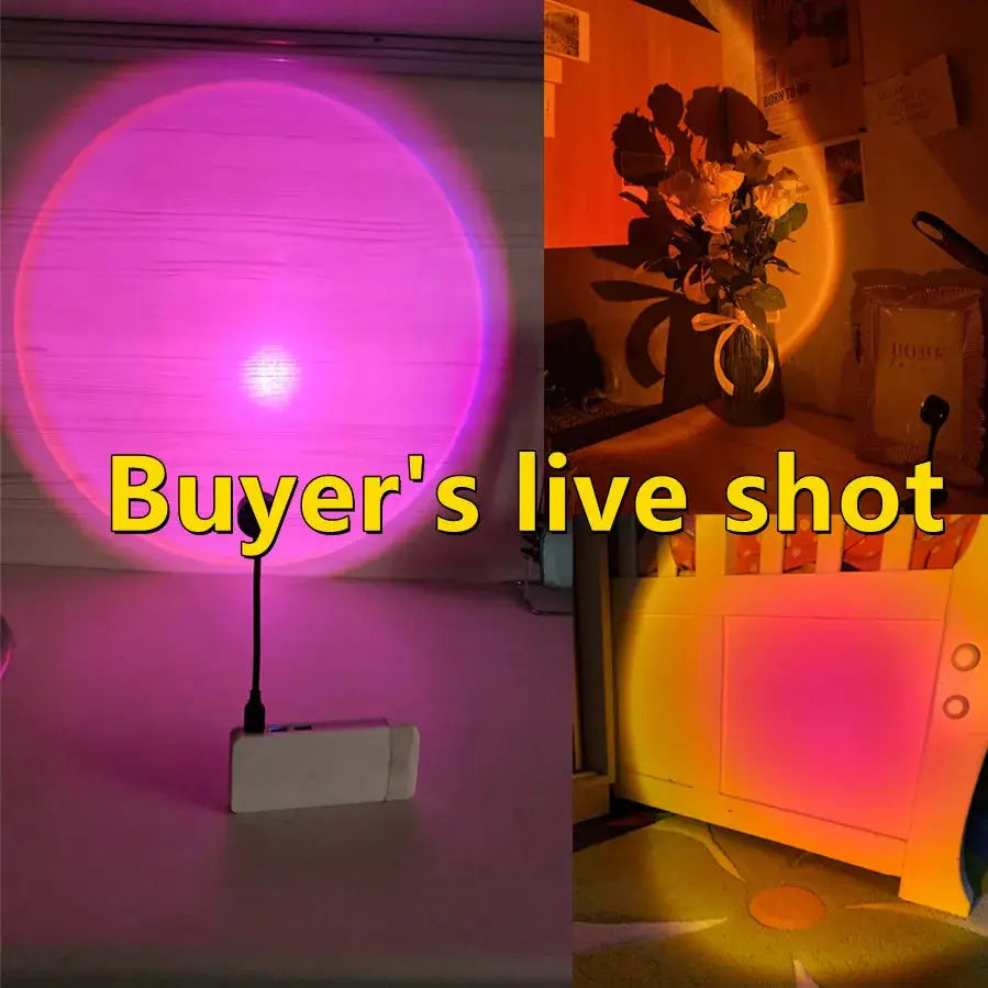 LED Projector | USB Powered | Portable Size | Warm Glow Effect