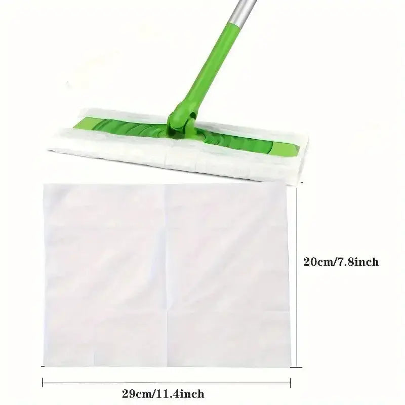 30/100PCS Disposable MicroFibre Electrostatic Floor Cloths Dust Removal Mop Paper Floor Cleaning Wipes for Flat Swivel Mop from PriceLows™