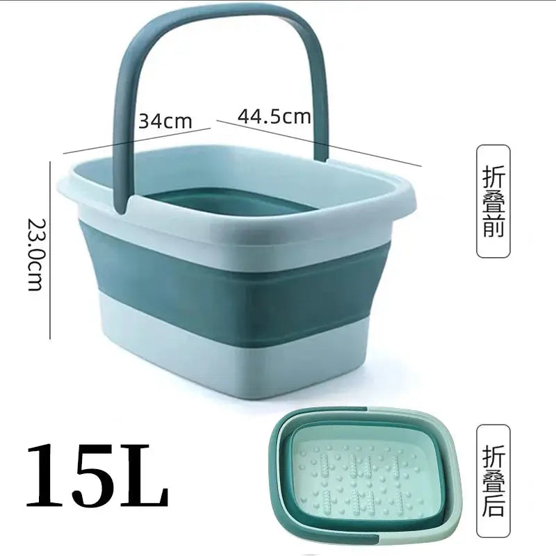 Portable Foot Soaking Tub | Deep Foldable Basin | Compact Home Spa | Large Capacity