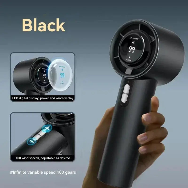 Lenovo Handheld Fan | 100 Speed USB Rechargeable | Wall Mounted