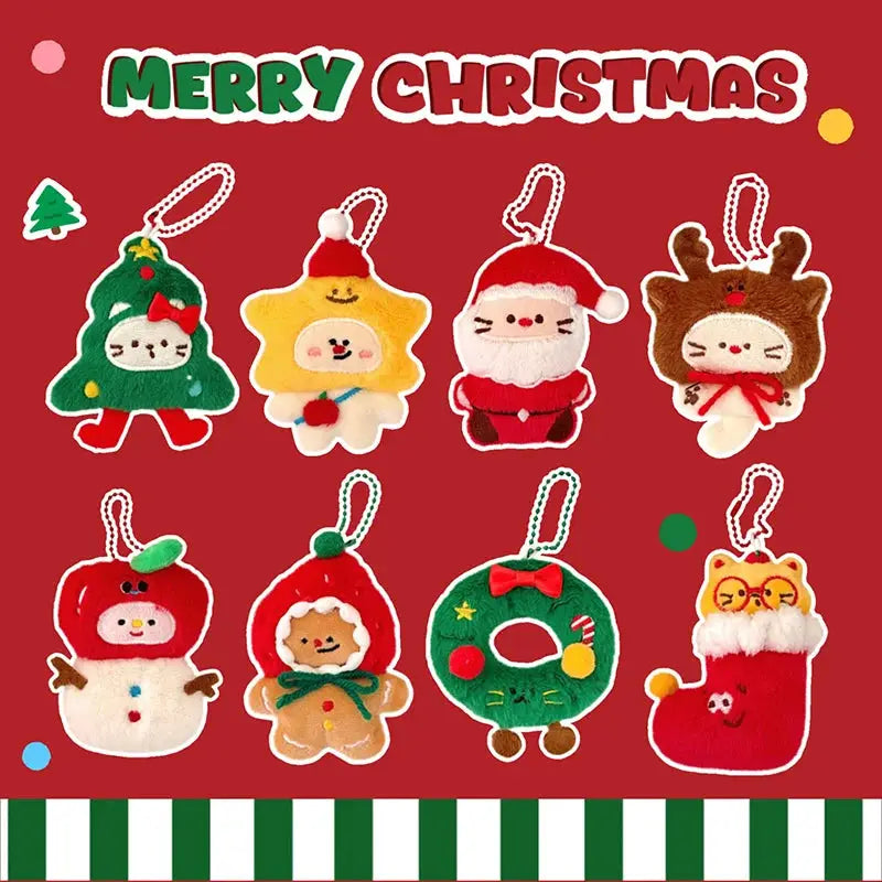 Hanging Plush Ornament | Santa Claus Snowman | Soft Touch Christmas Decoration