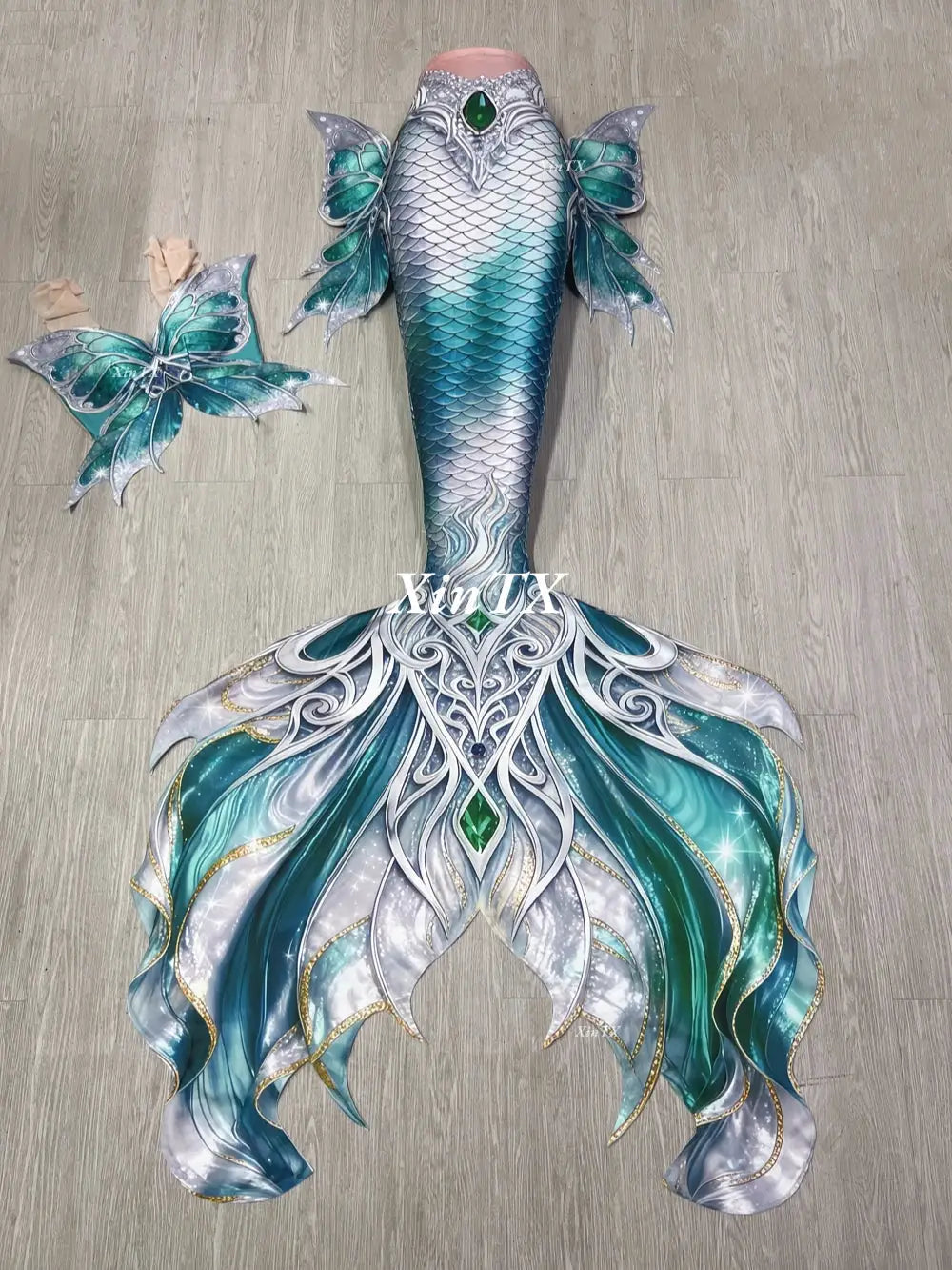 Mermaid Tail | Monofin Optional | Polyester Elastane Fabric | Adult Size