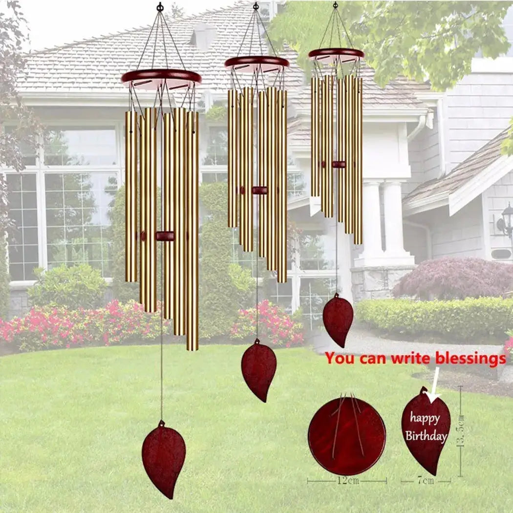 Good Luck Wind Chimes, 6 Tubes Bell Pendant For Home Decorations, Clear And Elegant Sound, Suitable For Indoor And Outdoor Use from PriceLows™