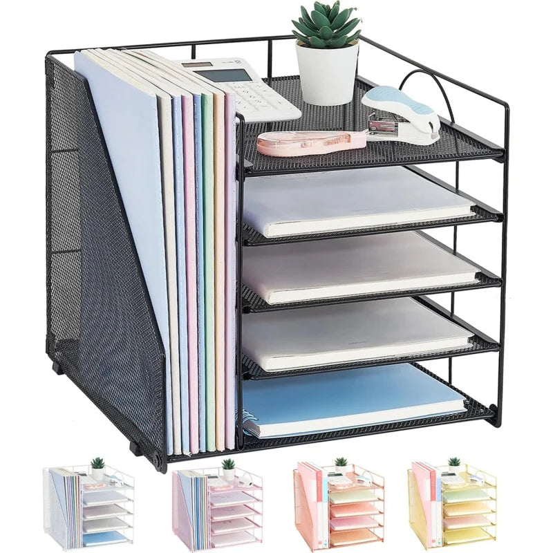 Desk Organizer | 5-Tier Paper Letter Tray Organizer | File Holder