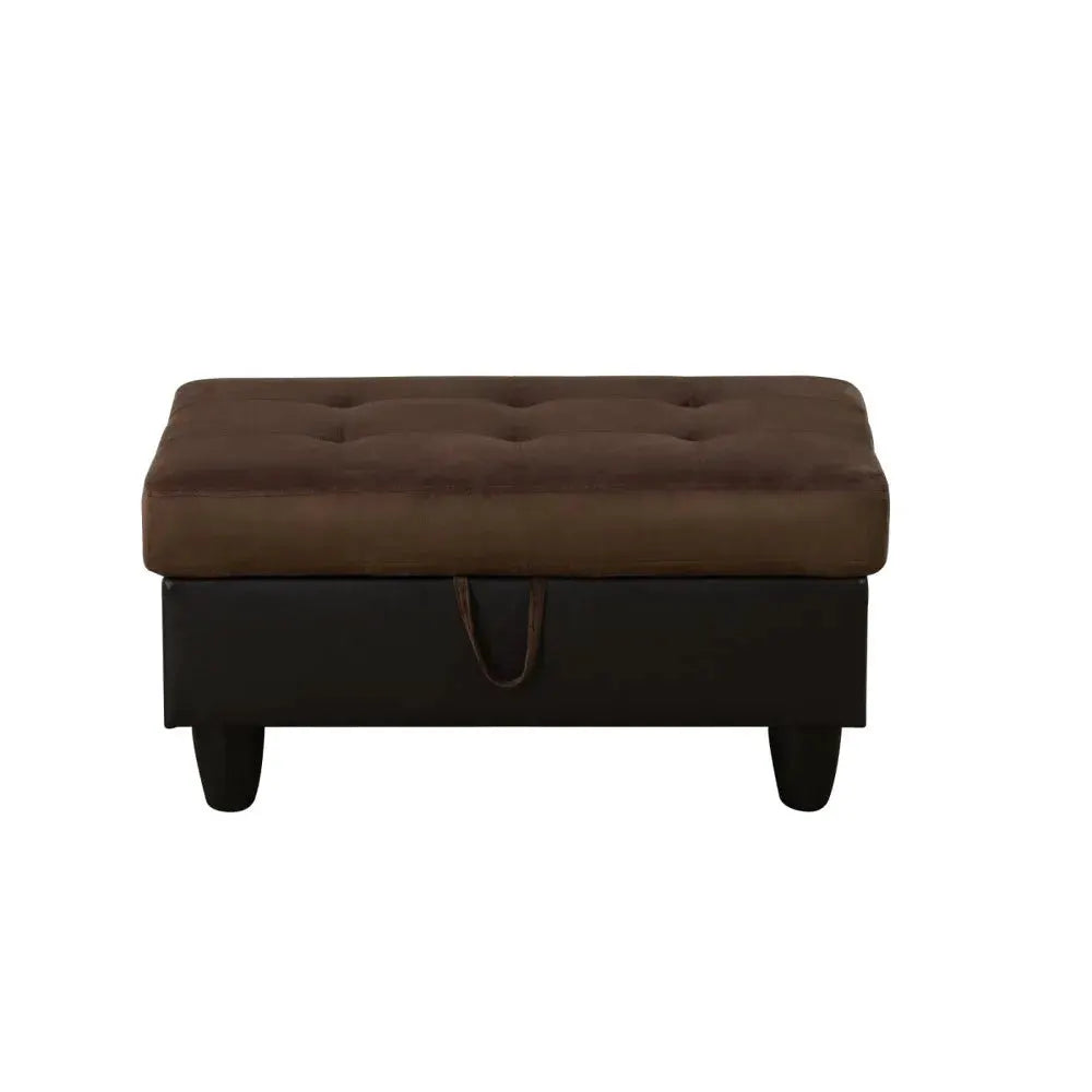 Brown Lint And PVC Living Room Storage Ottoman nordic furniture step stool portable stool from PriceLows™