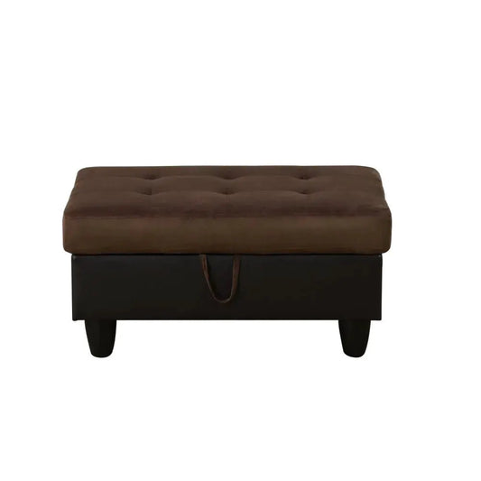 Brown Lint And PVC Living Room Storage Ottoman nordic furniture step stool portable stool from PriceLows™