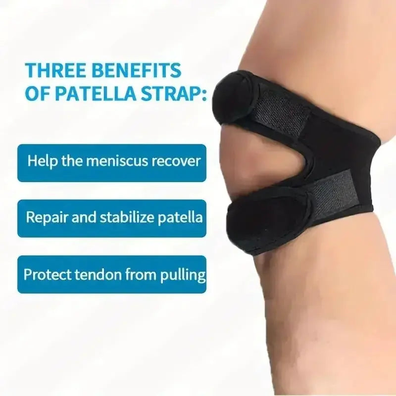 Neomore Sports Knee Protector | Double Patellar Support | Open Tendon Strap | One Size Fits All