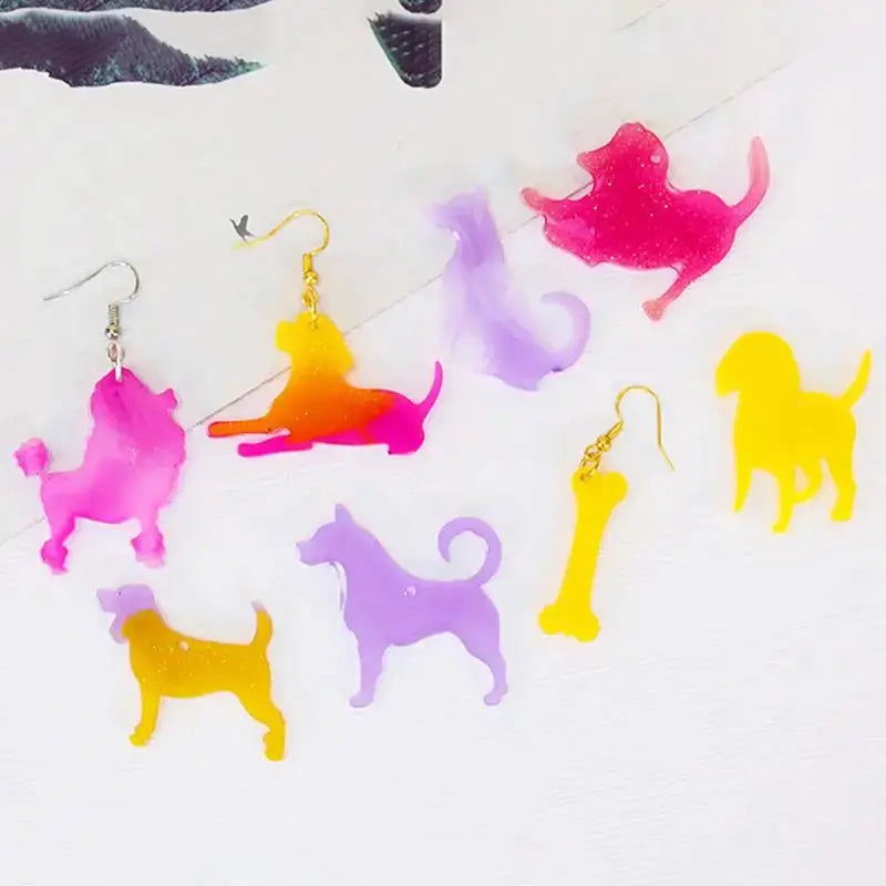 Silicone Jewelry Mold | Cat Dog Bear Shapes | Earring Pendant Charms For Resin Creations