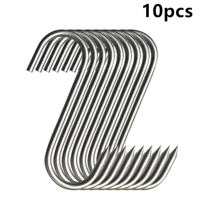Stainless Steel S-hook With Pointed Tip Meat Hanger Hook Baking Tools for Butcher Shop Kitchen Hooks Home Storage Organization from PriceLows™