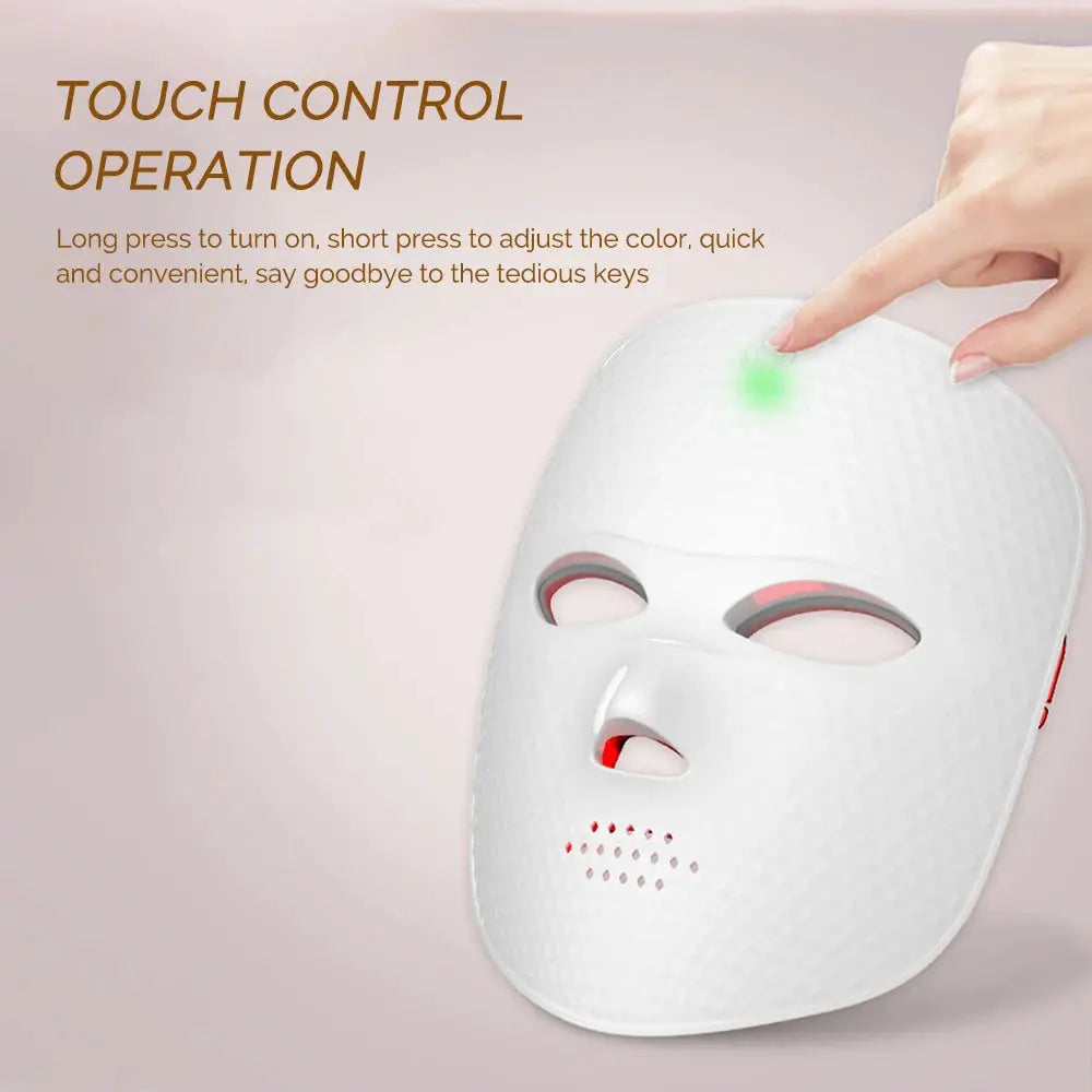 Wireless LED Mask 7 Color LED Face Mask Photon Skin Firming Anti Aging Rejuvenation Beauty Mask Machine from PriceLows™