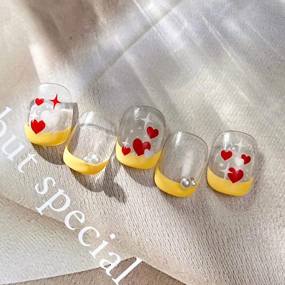 3D Valentine's Day Love Heart Nail Art Sticker Red White Cross Stars Self-Adhesive Nail Decals 8*10cm Kawaii Heart Nail Sticker from PriceLows™