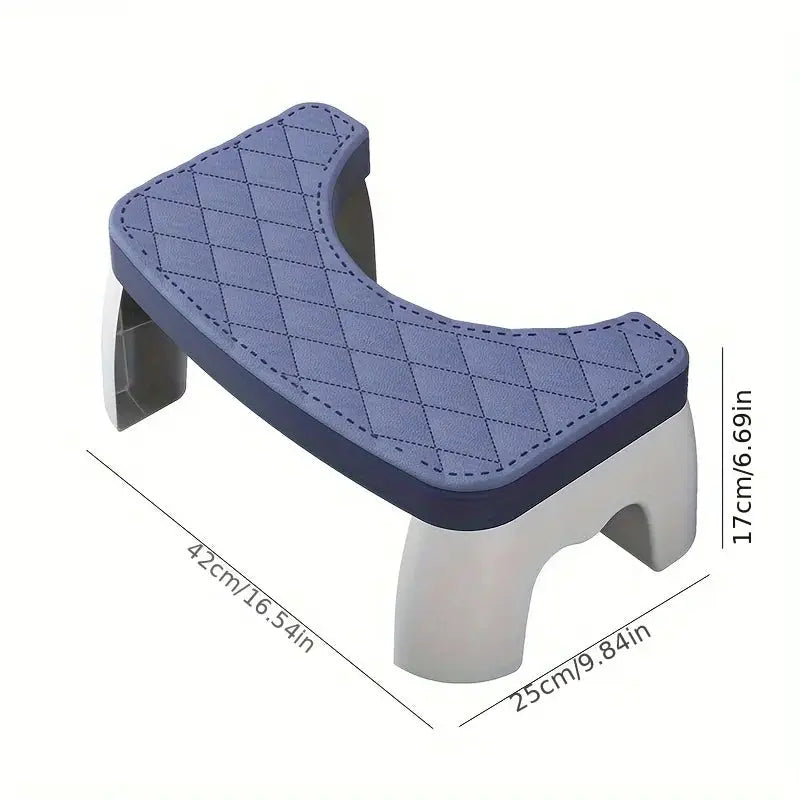 Adjustable Non-Slip Squat Stool for Toilet, Bathroom Step Stool with Anti-Skid Base - Portable & Space-Saving for Home/Travel from PriceLows™