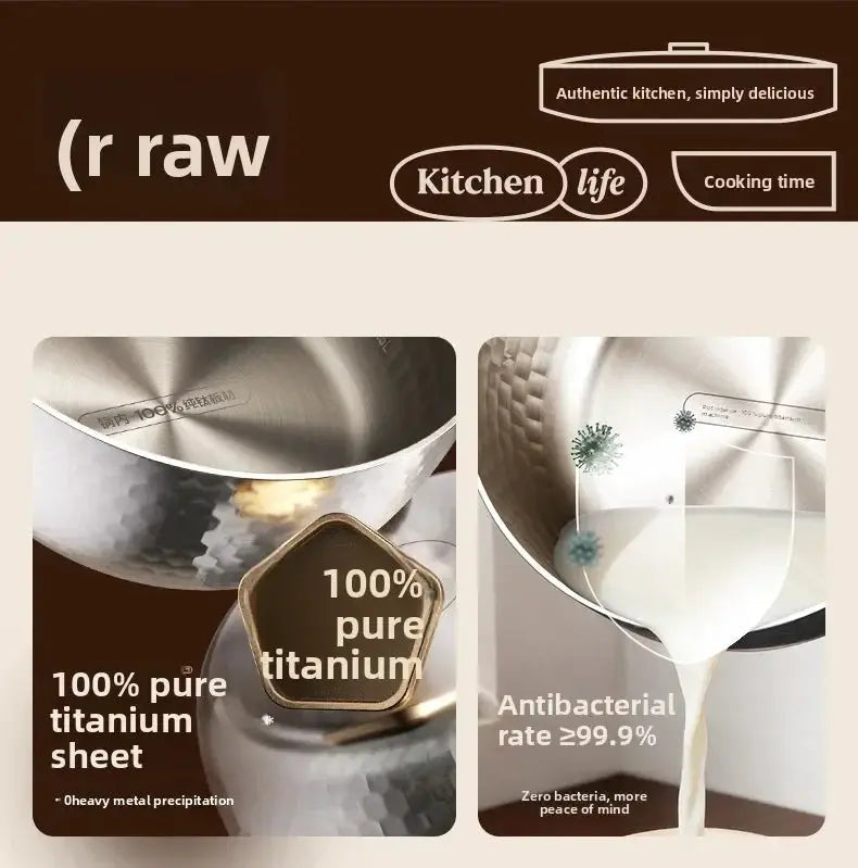 Titanium Noodle Pot | Pure Titanium | Uncoated | One Serving