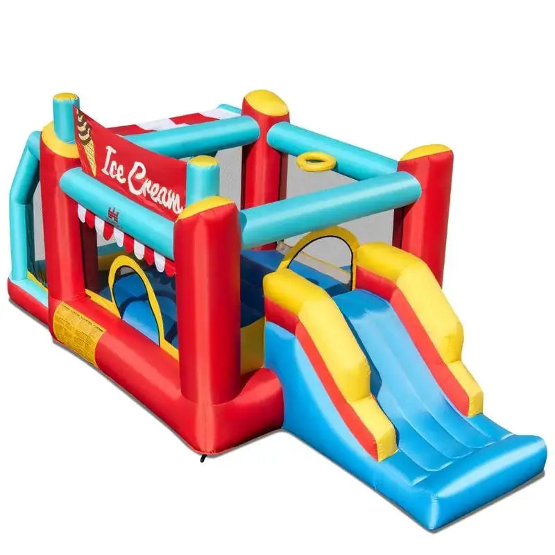 5-in-1 Ice Cream Inflatable Bounce House with Ball Pit and Slide without Blower from PriceLows™