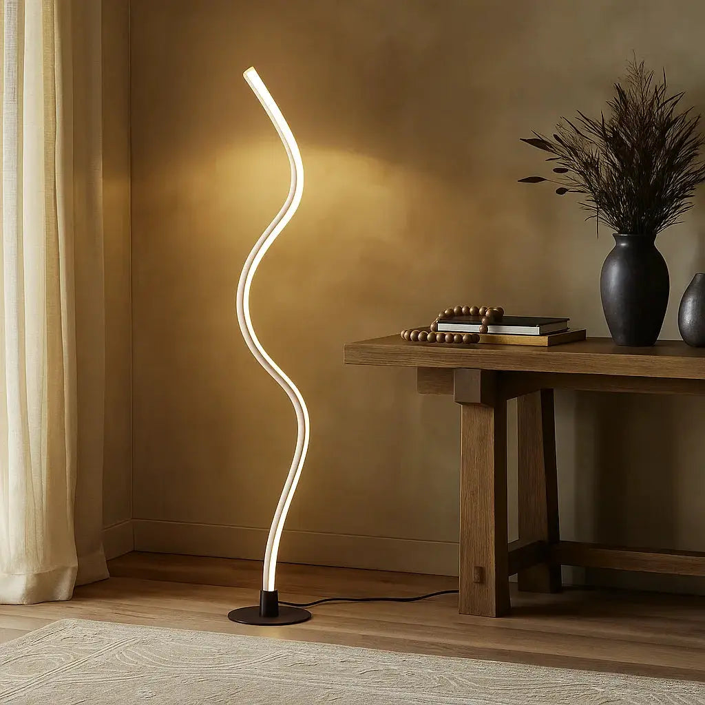RGBW Bendable Floor Lamp with App Control - Modern LED Light for Bedroom, 16 Million Colors, Standing Lamp for Home Office from PriceLows™