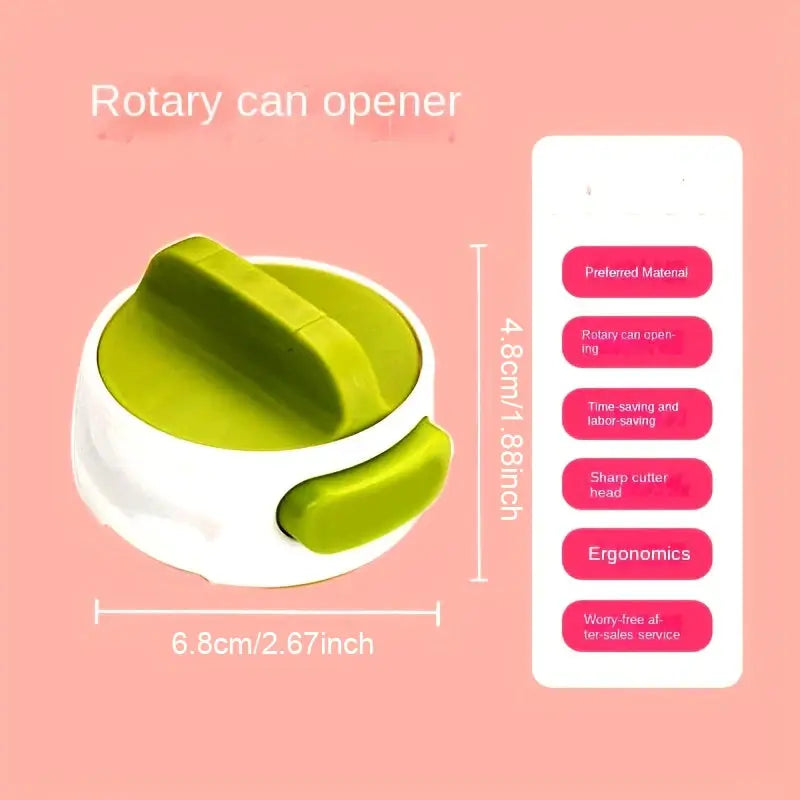 Can Opener | Portable Manual | Stainless Steel | Green/Red