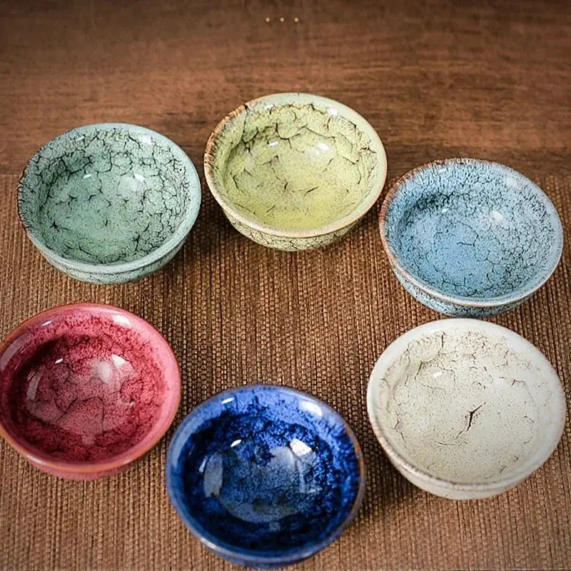 1pc Multicolor Kiln Fambe Porcelain Tea Cup Large Kung Fu Temmoku Glaze Ceramics Japanese Master Teacup Retro Single Tea Cups from PriceLows™