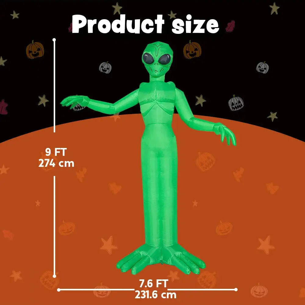 Halloween Alien Inflatables | 9 Ft Tall | Led Lights | Outdoor Yard