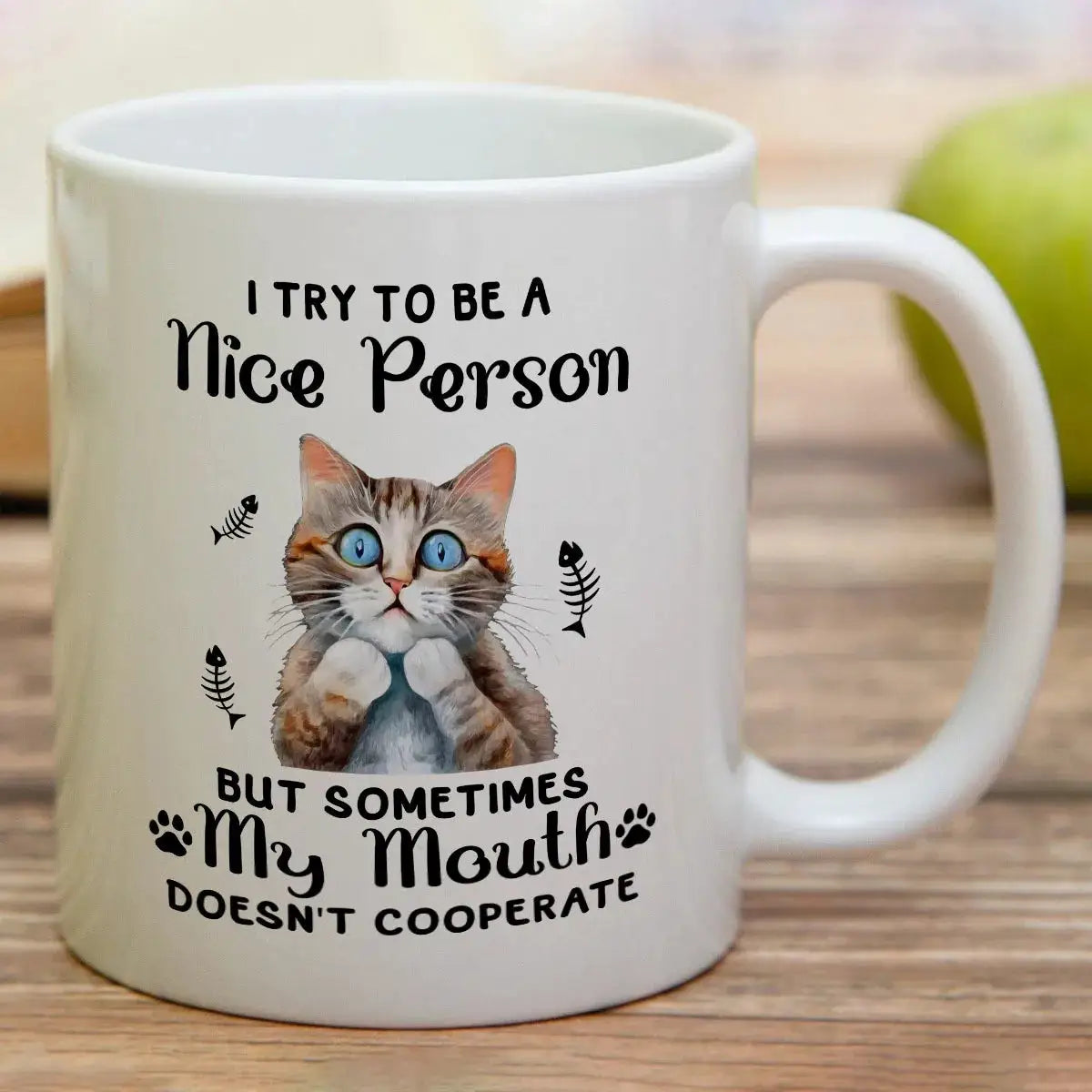 Reusable & Machine Washable Ceramic Mug, Whimsical Cat Multipurpose Coffee Tea Cup - Ideal Gift for Cat Lovers, Use Without Elec from PriceLows™
