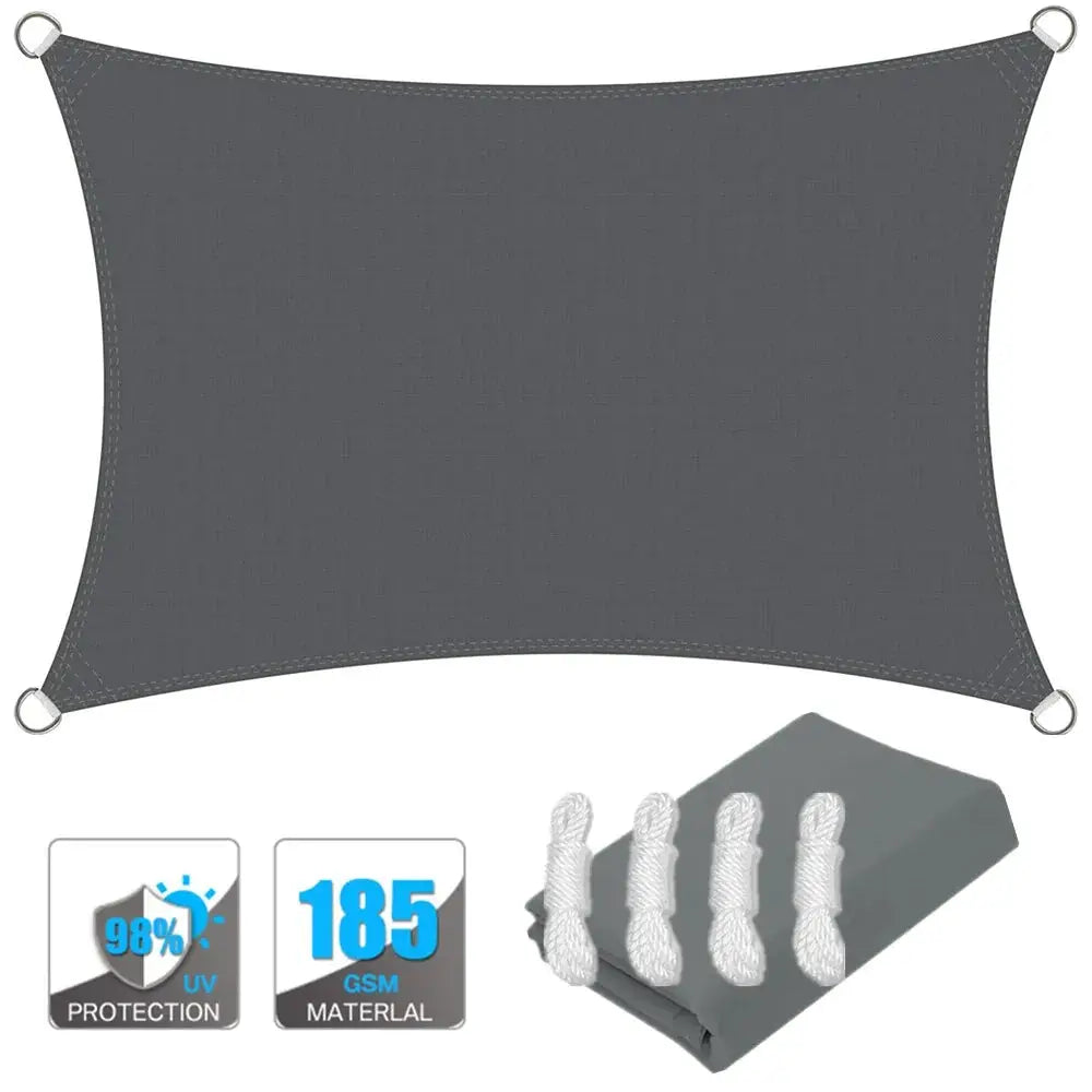 Rectangle Sun Shade Sail | Waterproof Oxford Canopy | UV Blocking Outdoor Shelter