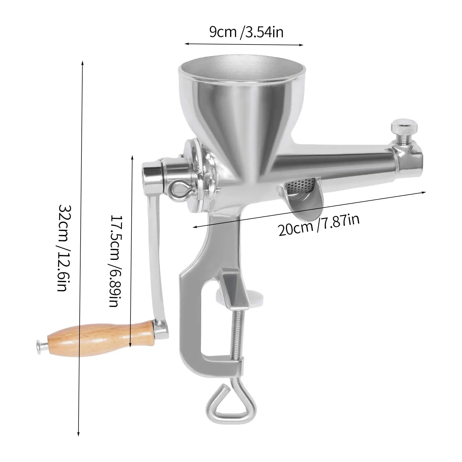 Fruit/Vegetable Squeezer Stainless Steel Manual Juicer with Screw Clamp Wheat grass Squeezed Fruit Vegetable Extrusion Silver from PriceLows™