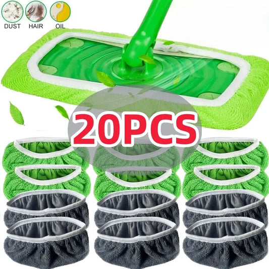 Kitchen Cleaning Accessories Flooring Cleaning Cloths Mop Head Replacement Washable Rag Towel Reusable Microfiber Mop Pads from PriceLows™