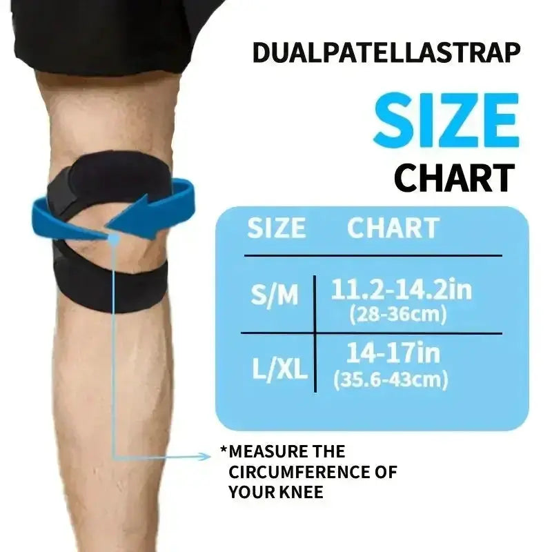 Neomore Sports Knee Protector | Double Patellar Support | Open Tendon Strap | One Size Fits All