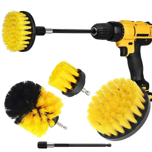 Drill Brush Attachment Set Power Scrubber Wash Cleaning Brushes Tool Kit with Extension for Clean Glass windows Kitchen Toilet from PriceLows™